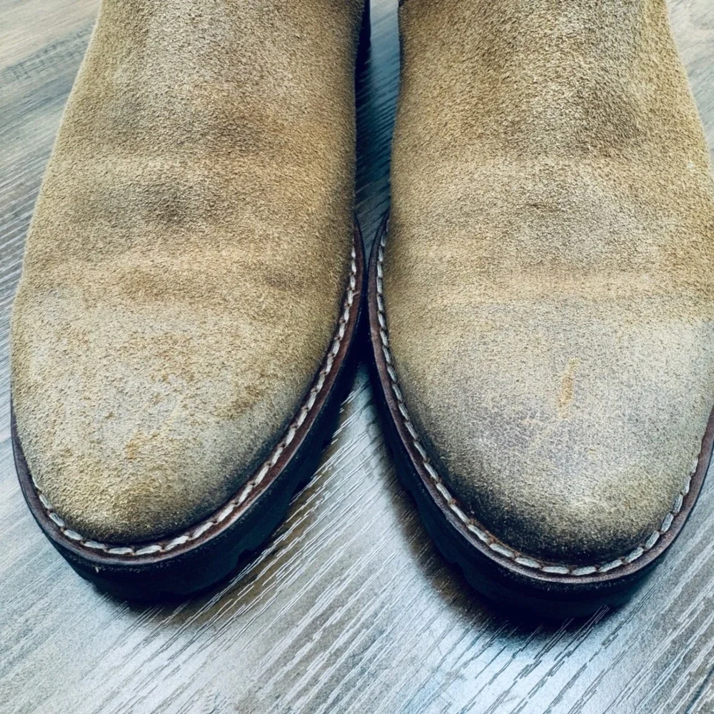 Thursday Boot Co. Rogue Chelsea Boots Suede Tan Brown Men's Size 10.5 Lug Sole